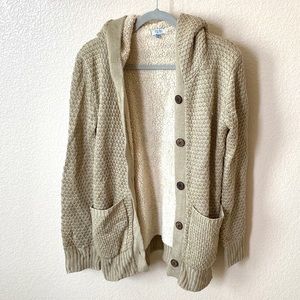 Tobi Hooded Cardigan Beige